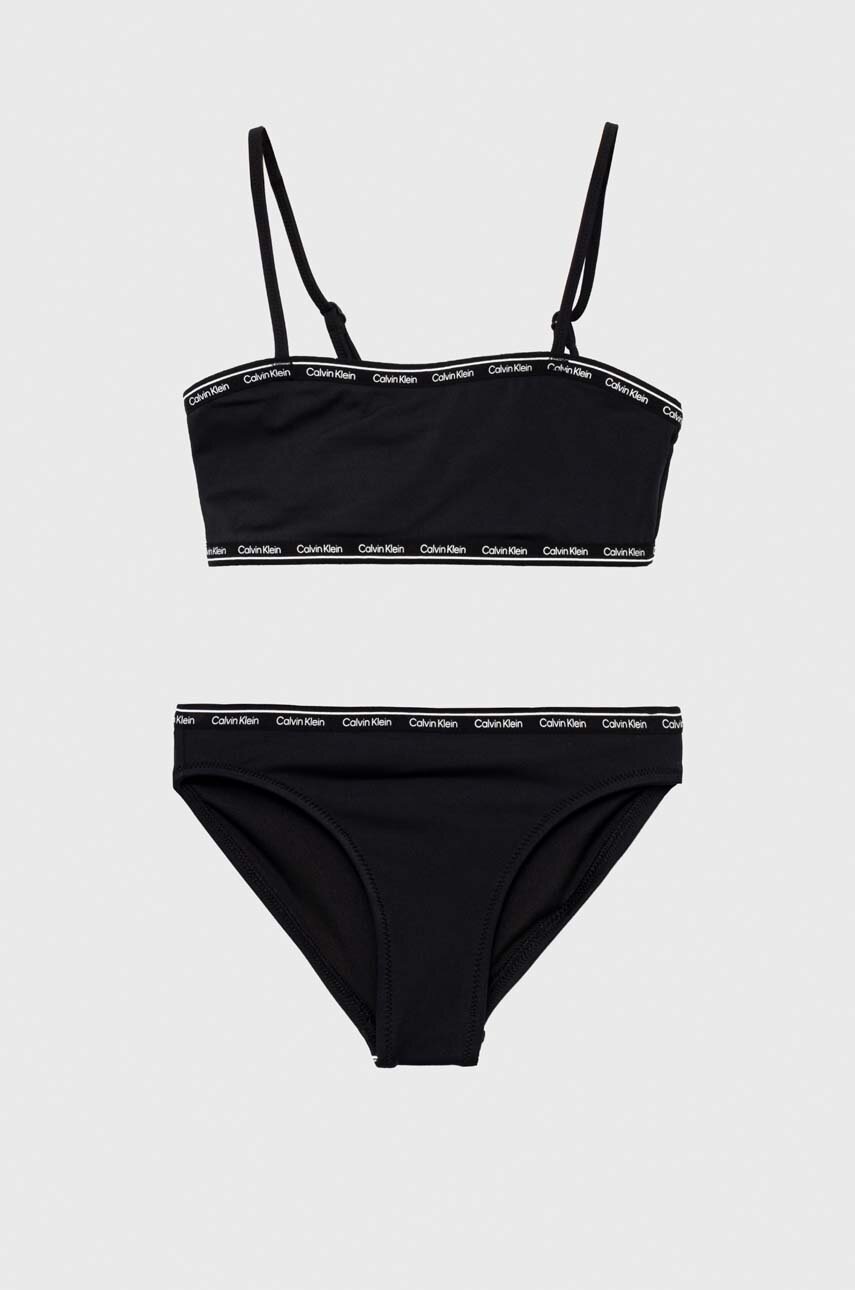 

Детски бански от две части Calvin Klein Jeans в черно, Черен