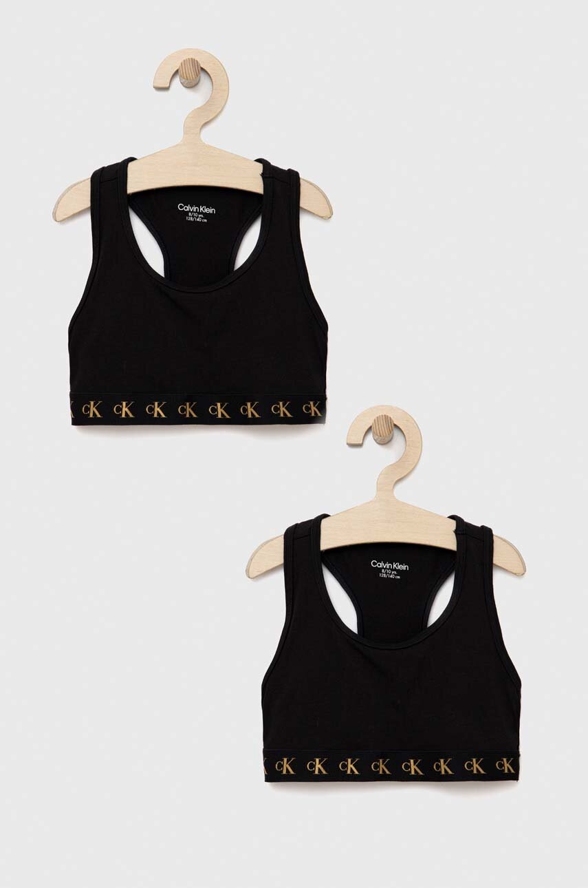 

Детски сутиен Calvin Klein Underwear (2 броя) в черно, Черен