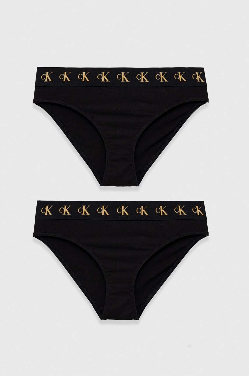 

Детски бикини Calvin Klein Underwear (2 броя) в черно, Черен