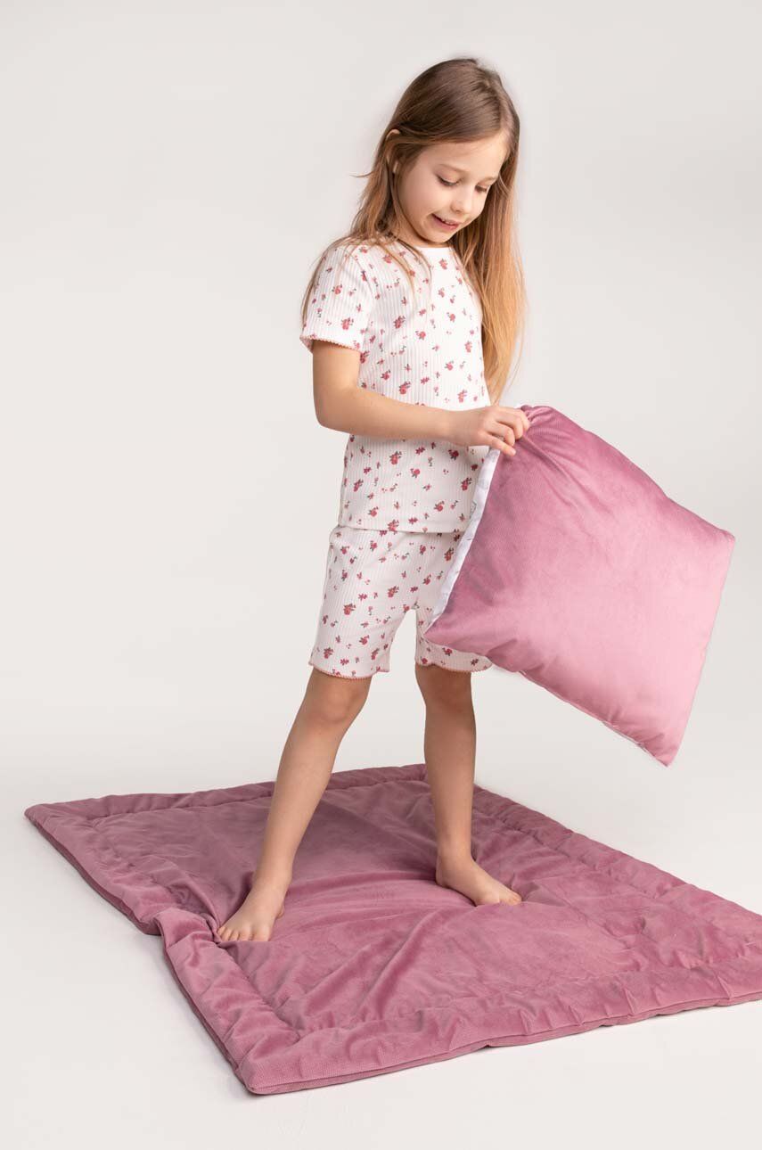 Coccodrillo pijamale de bumbac pentru copii culoarea bej, modelator