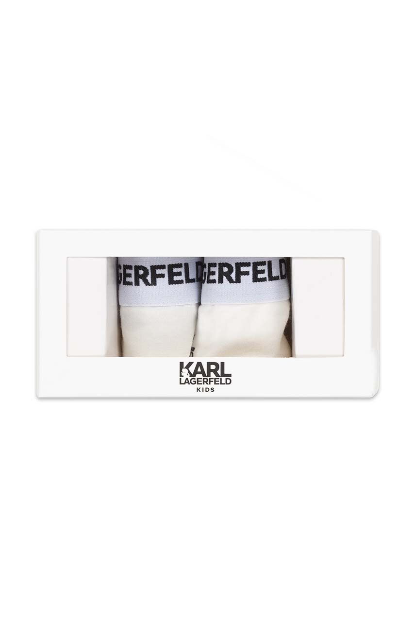 Levně Dětské kalhotky Karl Lagerfeld 2-pack bílá barva