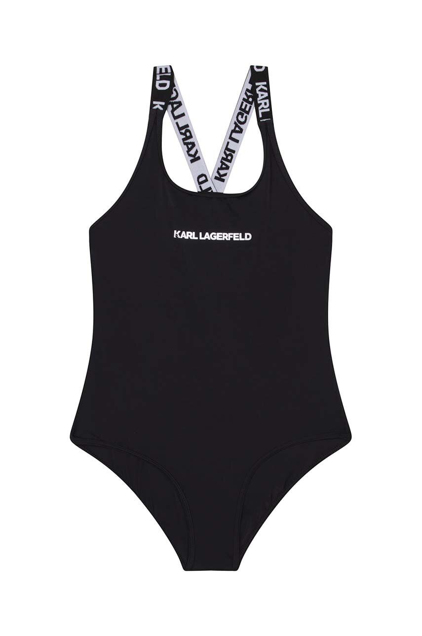 Karl Lagerfeld costum de baie dintr-o bucată pentru copii culoarea negru Copii 2023-06-01