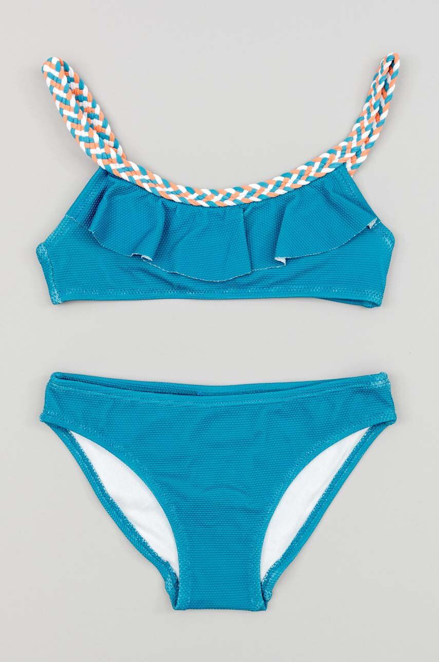 Dvoudílné dětské plavky zippy - modrá -  89 % Polyester