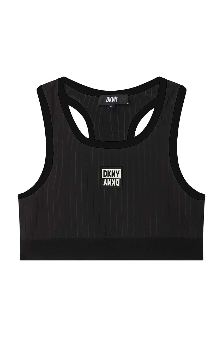 Dětská podprsenka Dkny černá barva - černá -  88 % Polyester