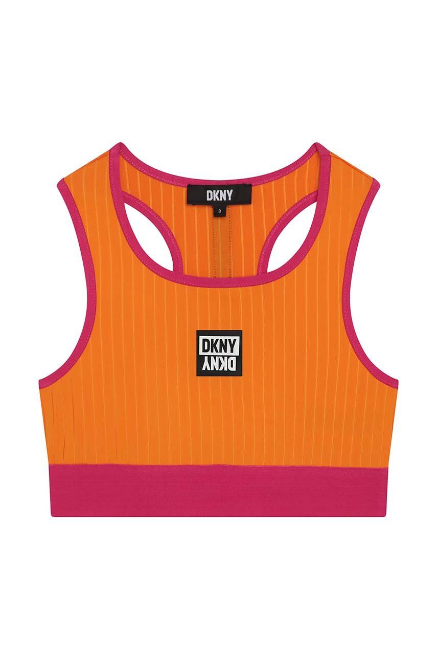 Дитячий спортивний бюстгальтер Dkny колір помаранчевий Дитячий спортивний бюстгальтер Dkny колір помаранчевий