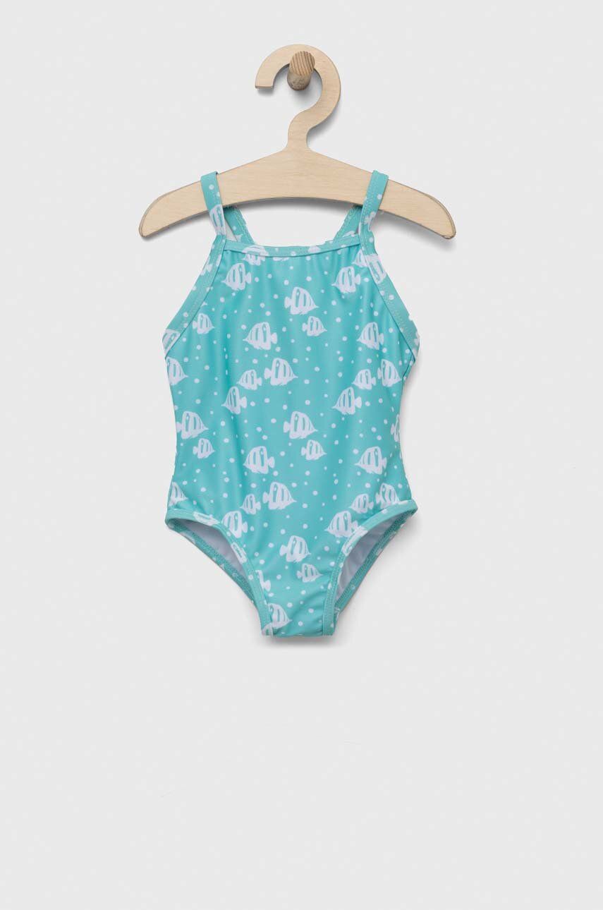 Levně Jednodílné plavky pro miminko zippy tyrkysová barva