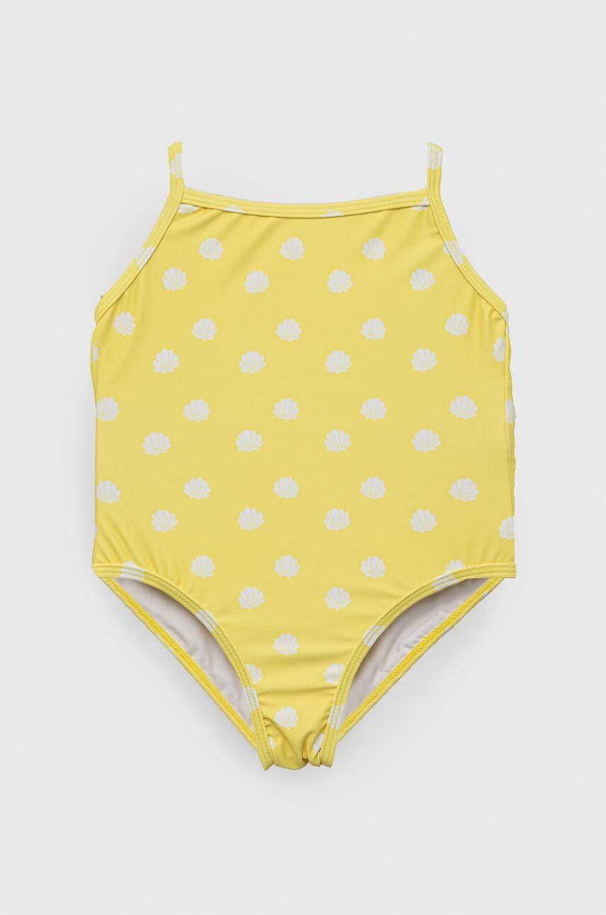 Levně Jednodílné dětské plavky zippy žlutá barva