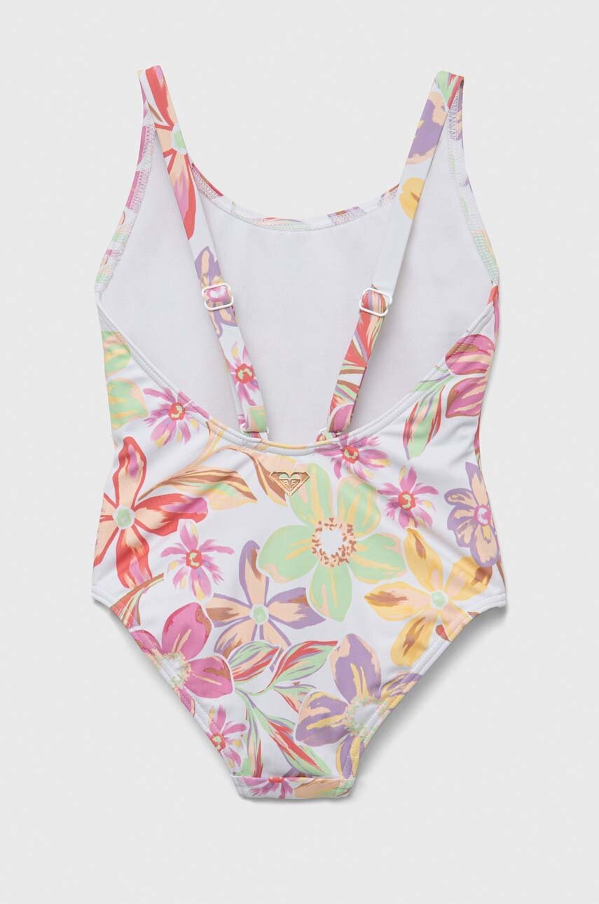 Суцільний дитячий купальник Roxy колір білий