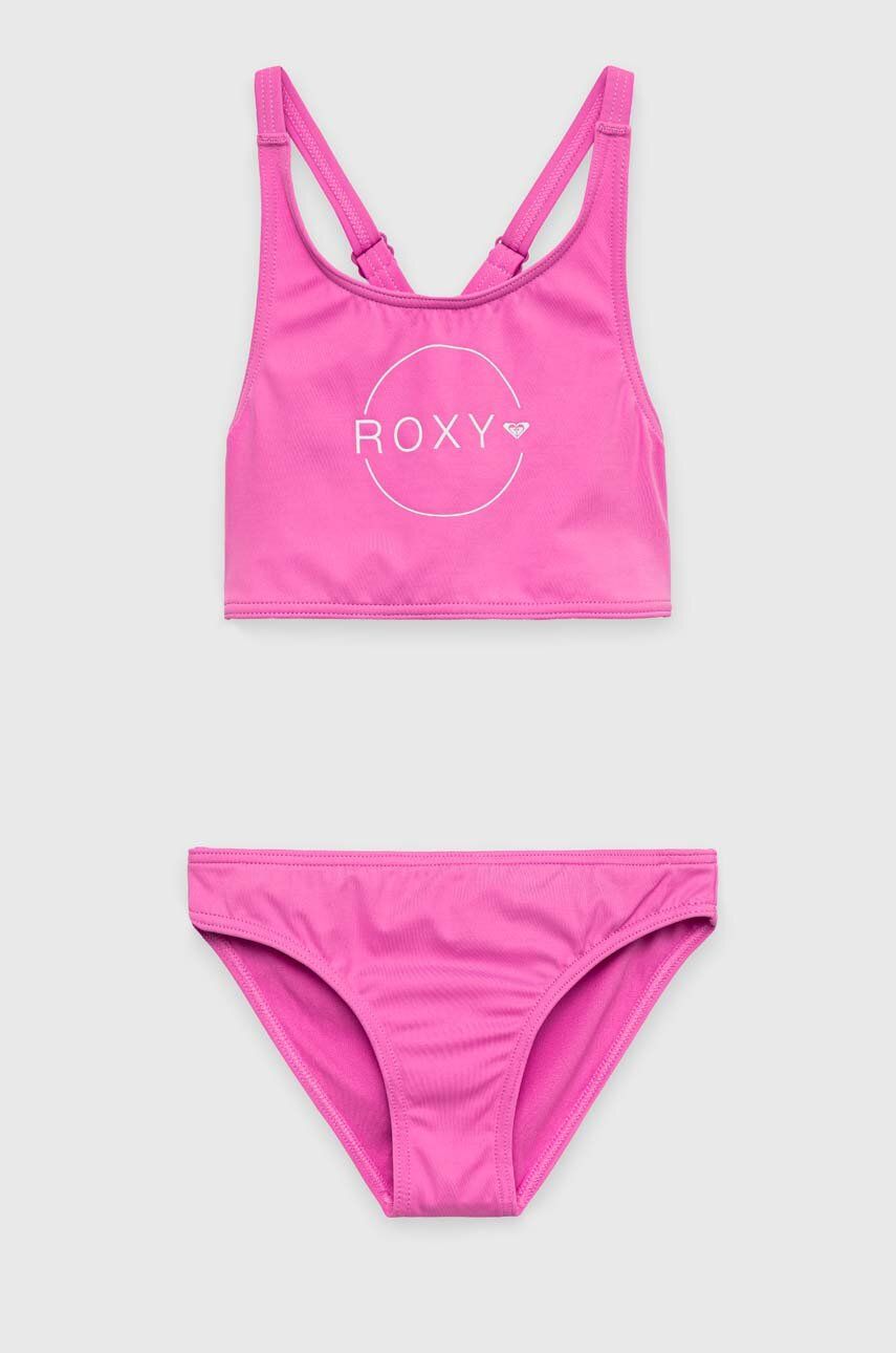 Roxy costum de baie pentru copii din două piese culoarea roz