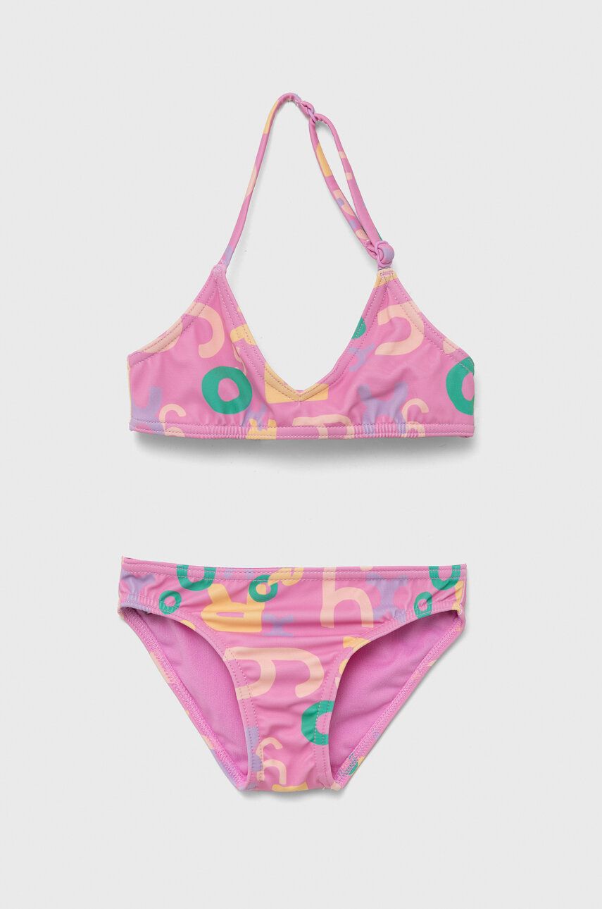 E-shop Dvoudílné dětské plavky Roxy růžová barva