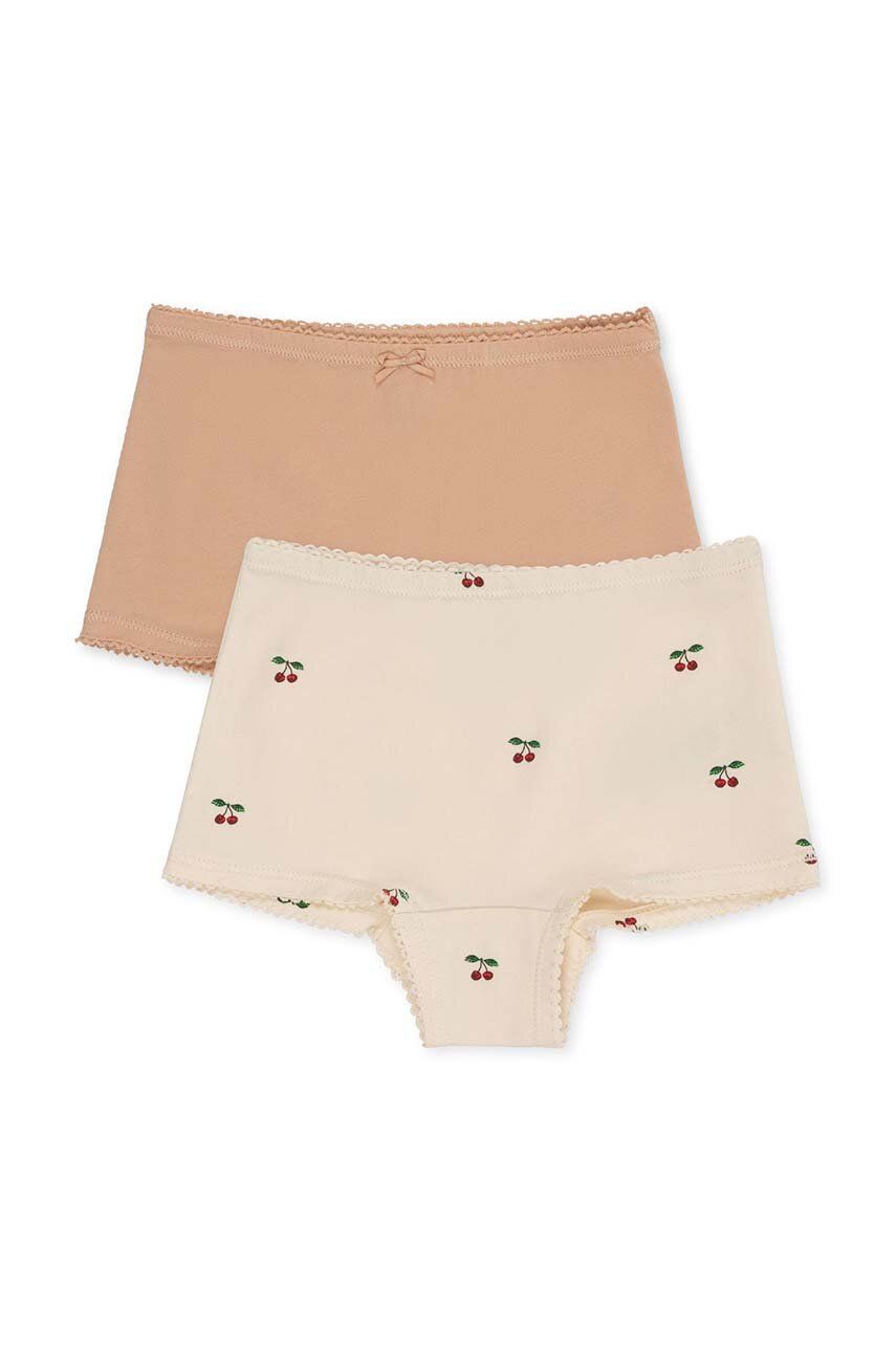 Dětské kalhotky Konges Sløjd 2-pack růžová barva - růžová -  95 % Organická bavlna