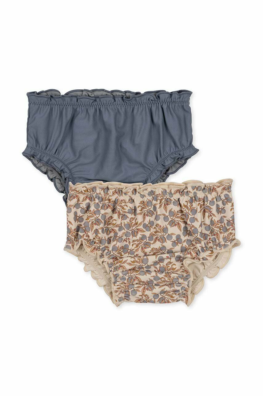 Dětské plavkové kalhotky Konges Sløjd 2-pack béžová barva - béžová -  80 % Recyklovaný polyeste