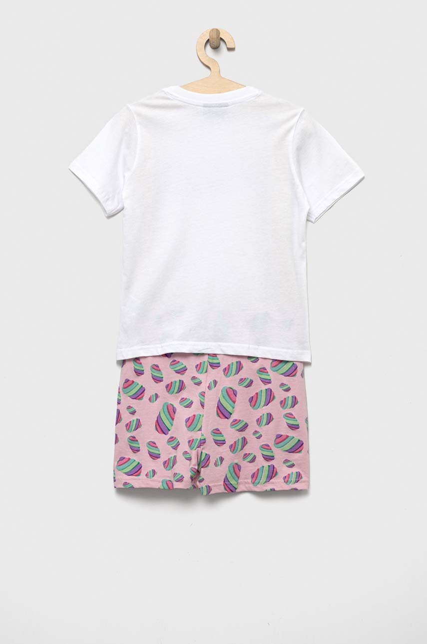 Детская хлопковая пижама Fila цвет белый узор Детская хлопковая пижама Fila цвет белый узор