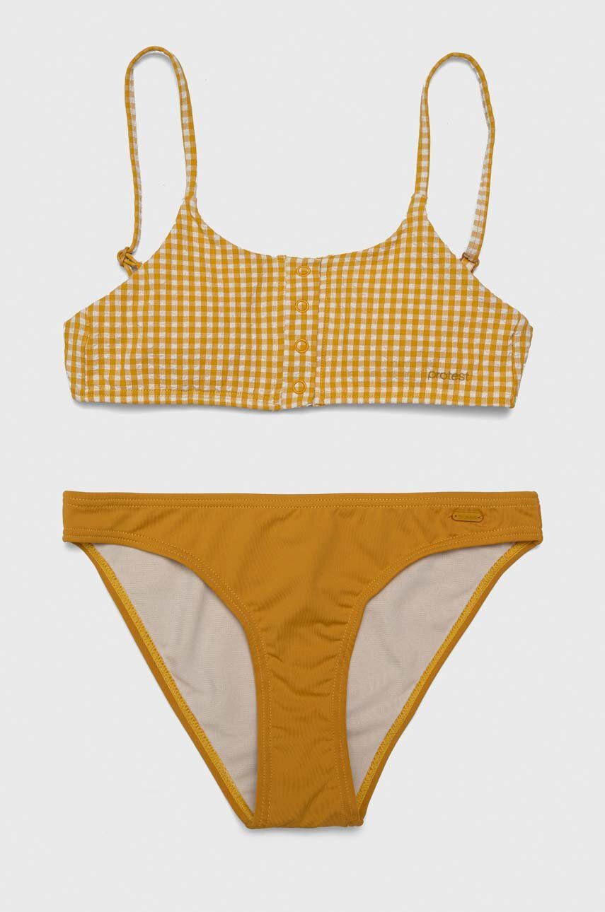 Dvoudílné dětské plavky Protest žlutá barva - žlutá -  Podšívka: 100 % Polyester Materiál 