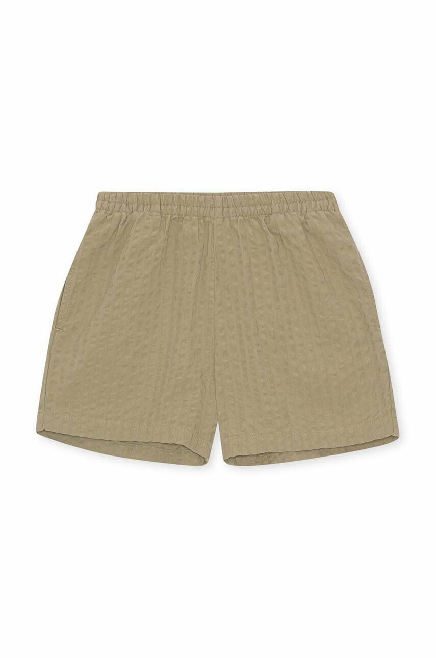 Dětské pyžamové šortky Konges Sløjd zelená barva - zelená -  100 % Organická bavlna