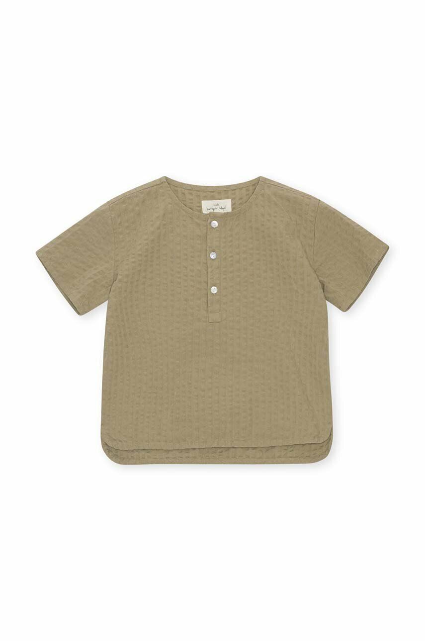 E-shop Dětské pyžamové tričko Konges Sløjd zelená barva