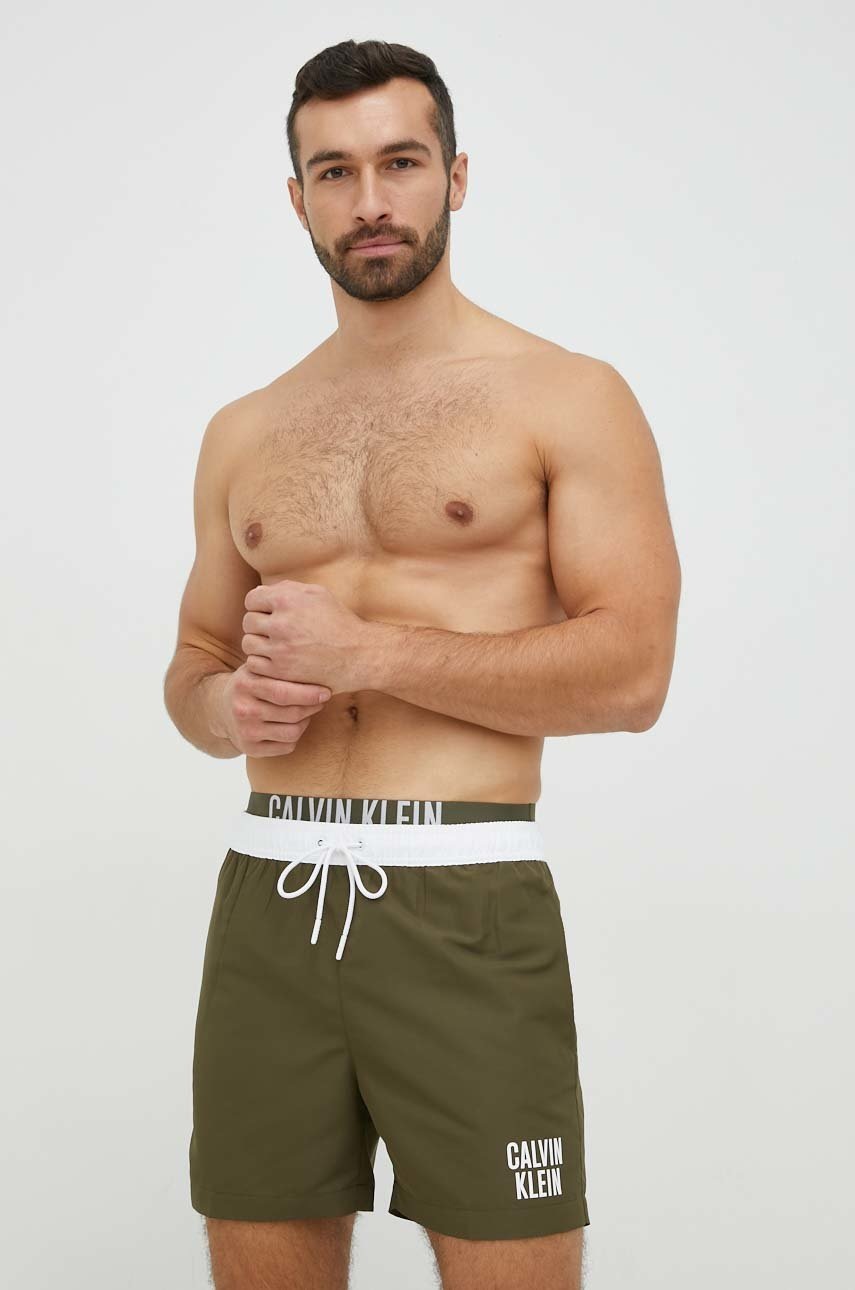 

Плувни шорти Calvin Klein в зелено, Зелен