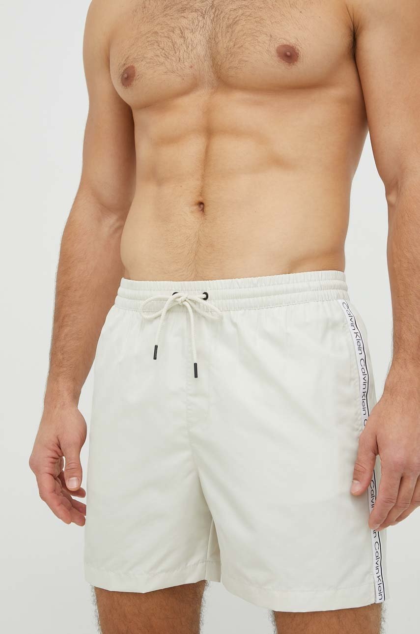 

Плувни шорти Calvin Klein в бежово, Бежов