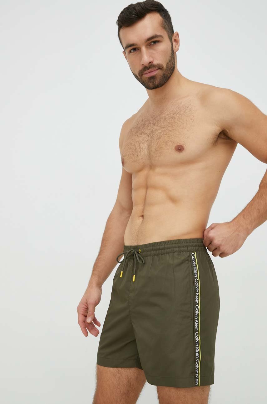 

Плувни шорти Calvin Klein в зелено, Зелен