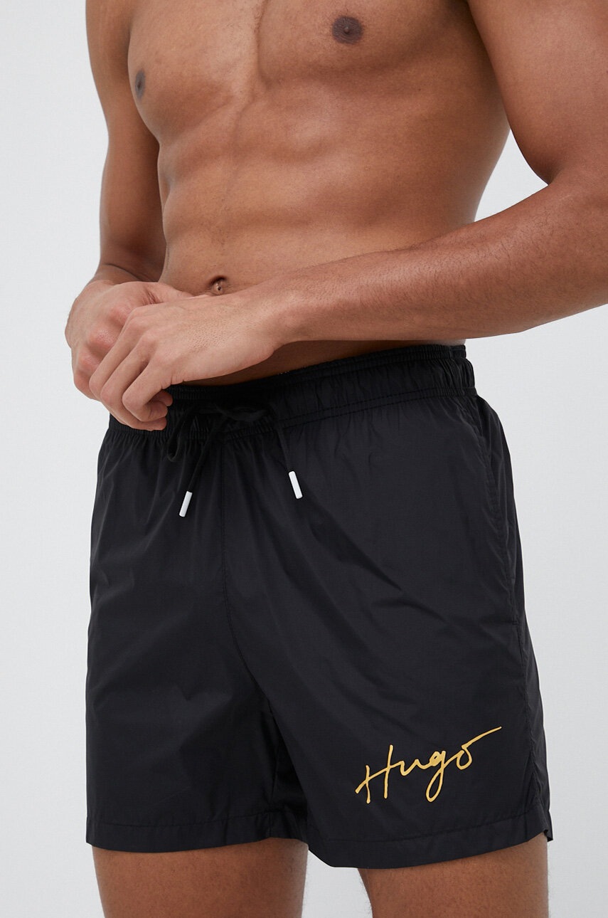 HUGO pantaloni scurti de baie culoarea negru