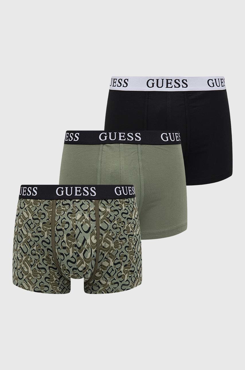 

Боксеры Guess 3 шт мужские цвет зелёный