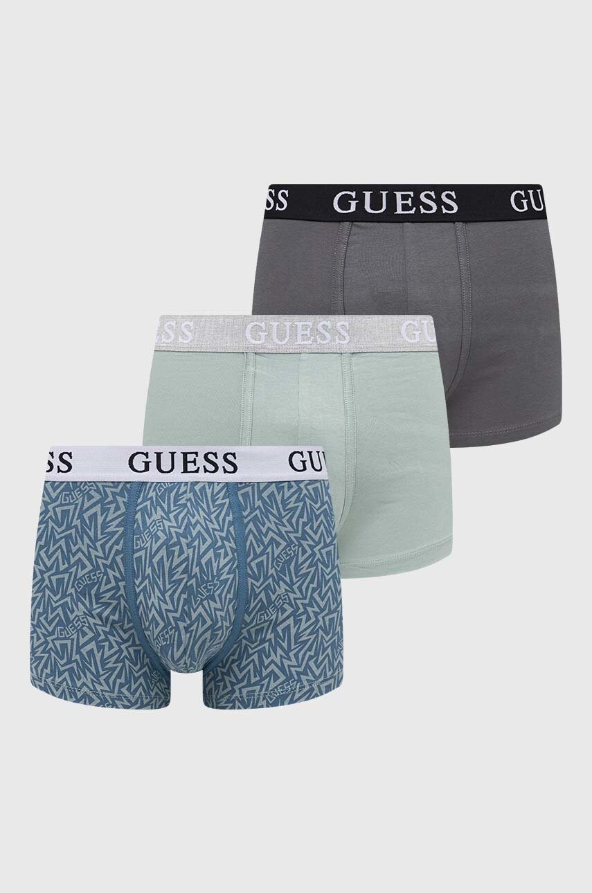 

Боксеры Guess 3 шт мужские цвет зелёный