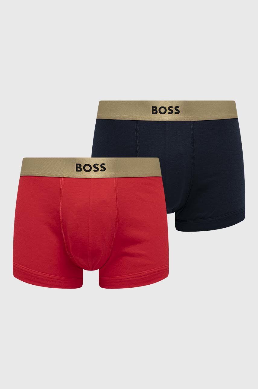 BOSS bokserki bawełniane 2-pack kolor czerwony