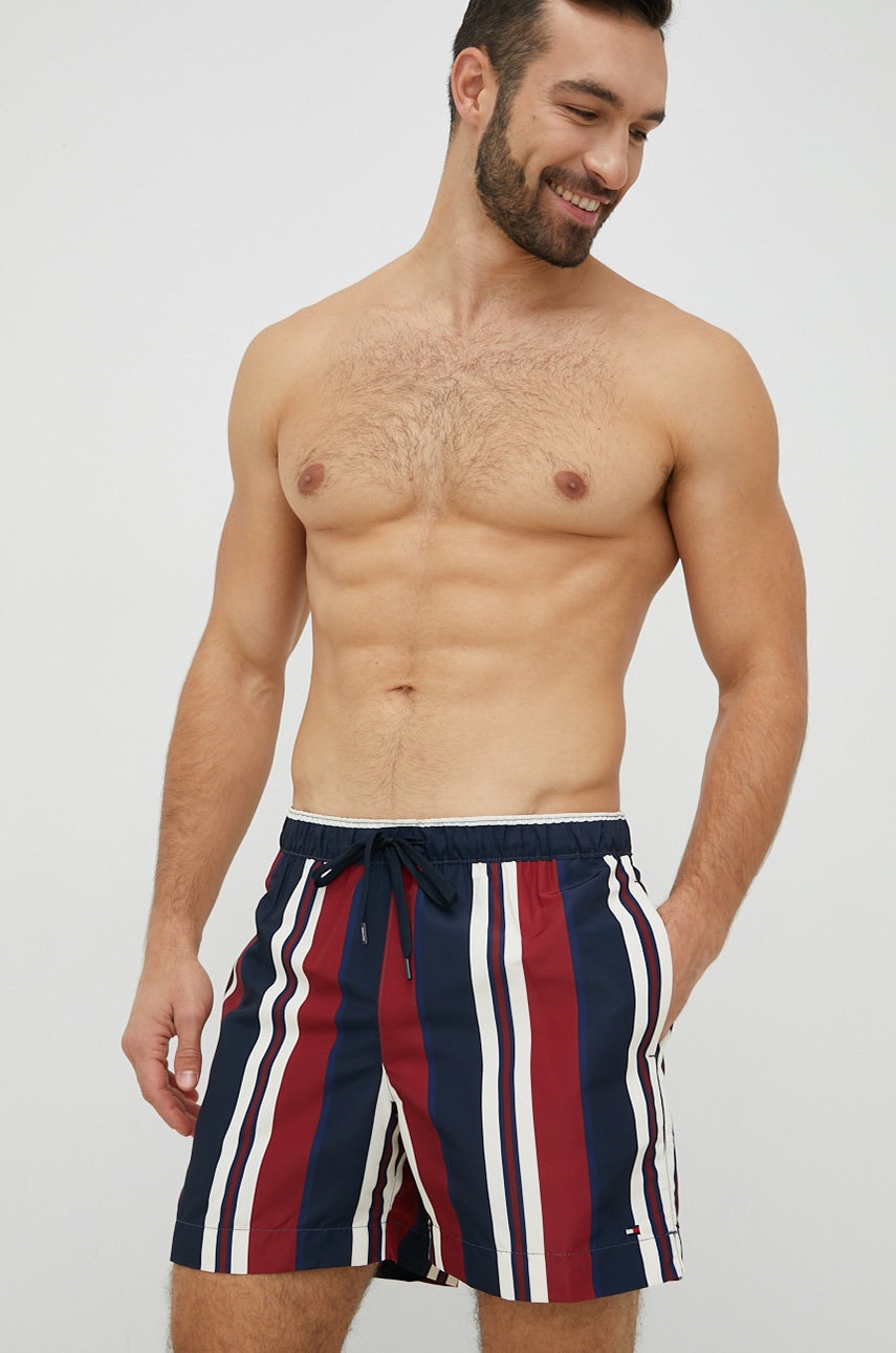 

Купальні шорти Tommy Hilfiger колір бордовий