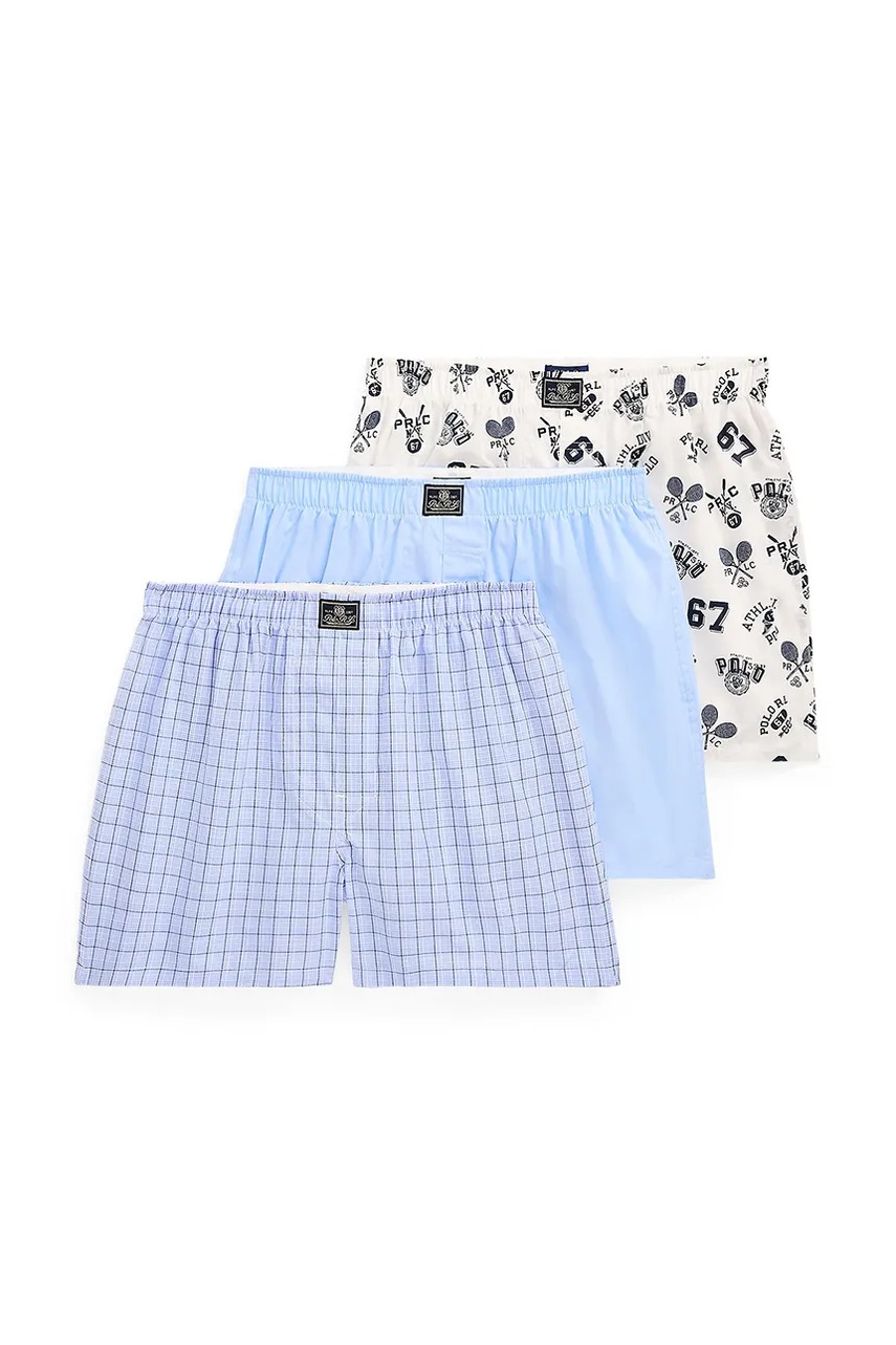 

Памучни боксерки Polo Ralph Lauren (3 чифта) в синьо 714830273, Син