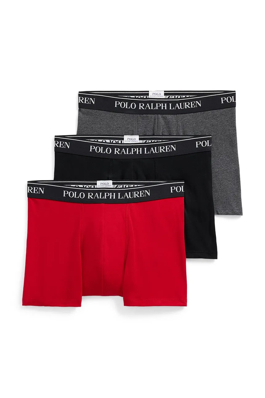Levně Boxerky Polo Ralph Lauren 3-pack pánské, červená barva, 714830299