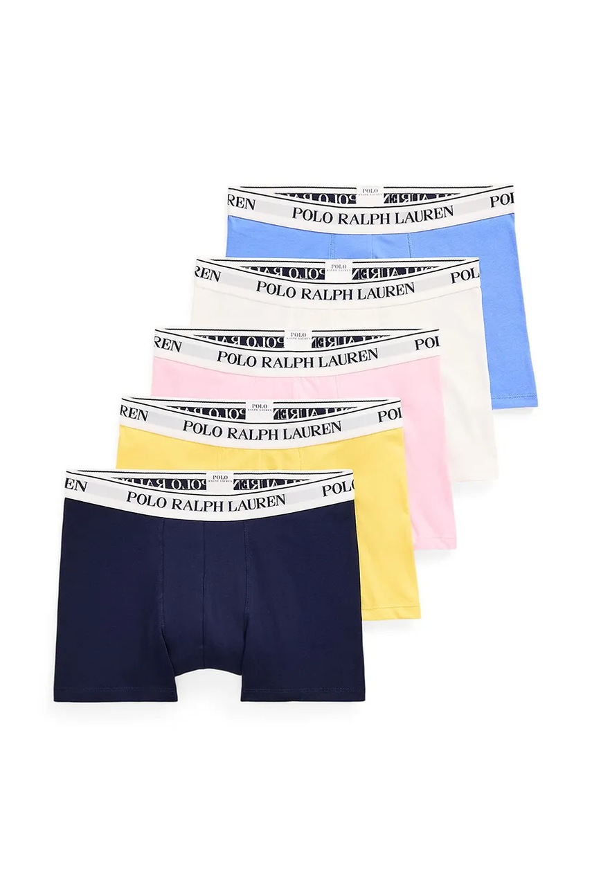 Levně Boxerky Polo Ralph Lauren 5-pack pánské, žlutá barva, 714864292