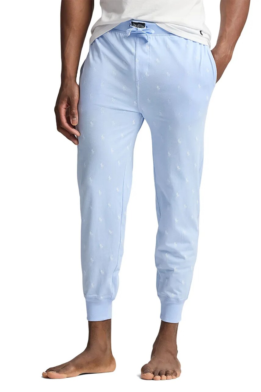 Levně Bavlněné pyžamové kalhoty Polo Ralph Lauren modrá barva