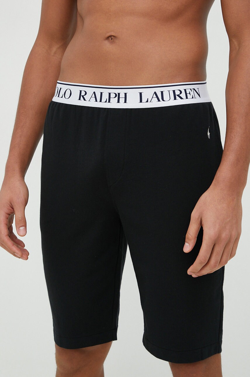 

Пижамные шорты Polo Ralph Lauren мужские цвет чёрный однотонная