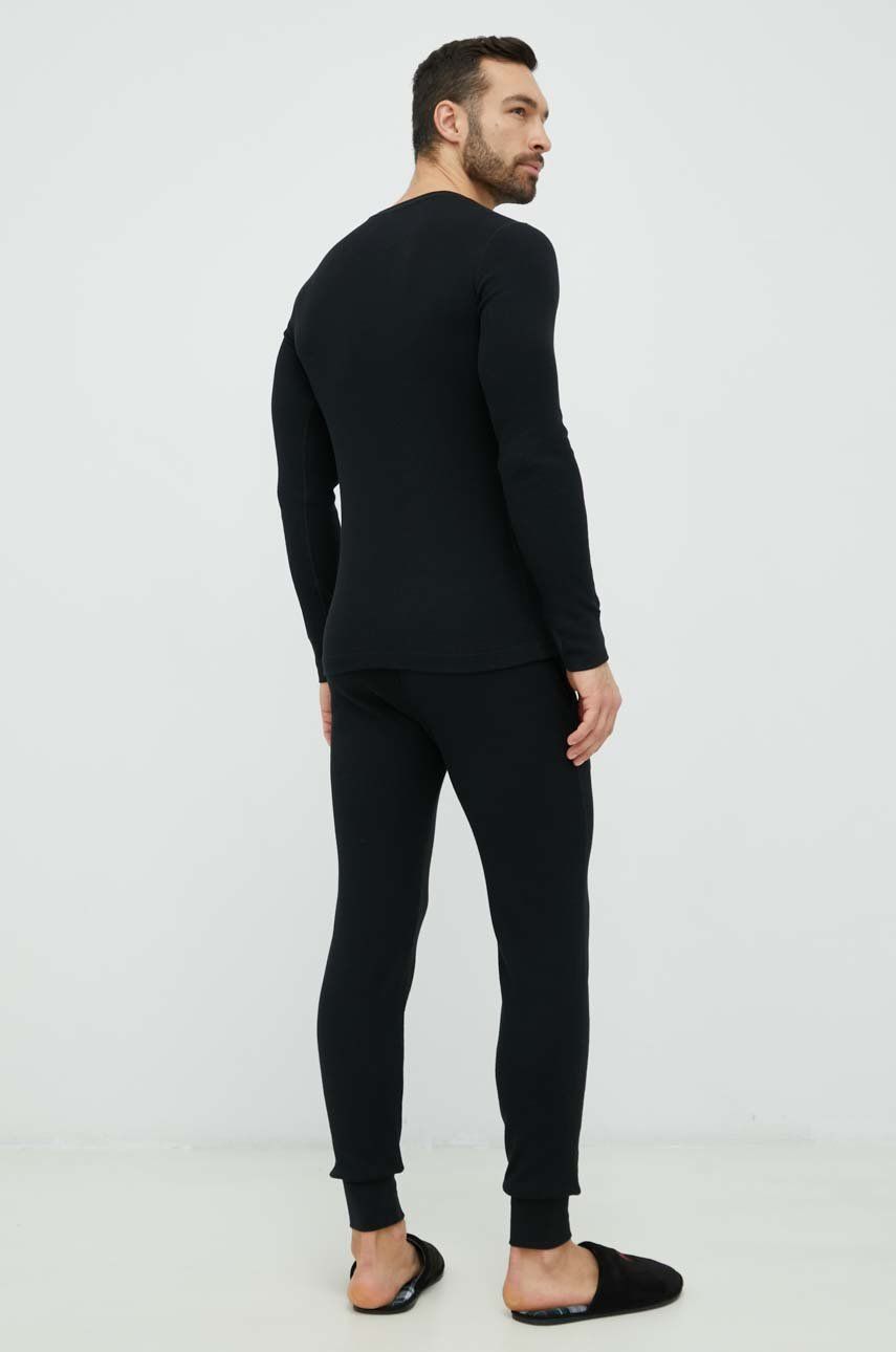 Pyžamové nohavice Polo Ralph Lauren pánske, čierna farba, jednofarebná, 714899616