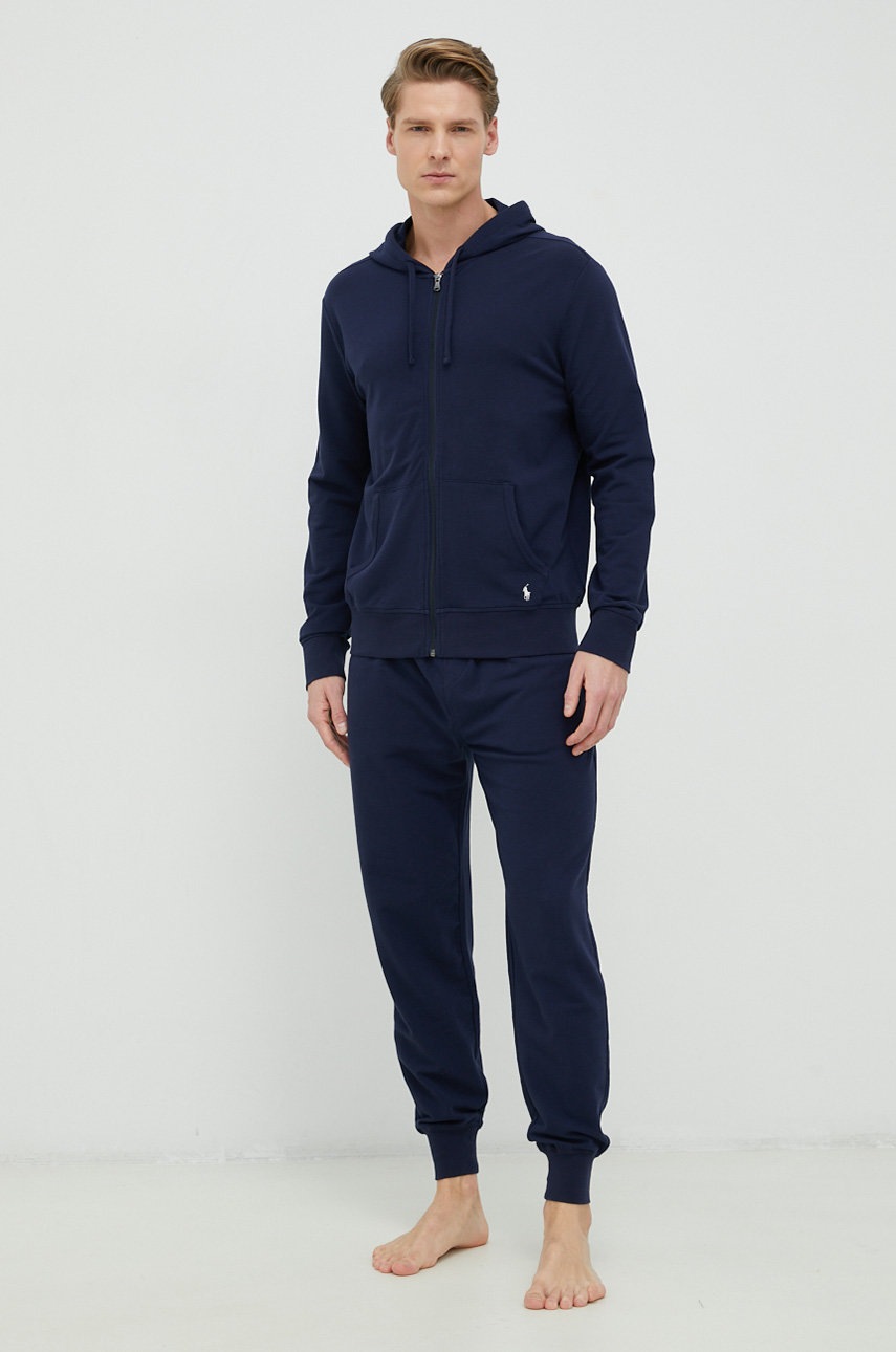 

Кофта лаунж Polo Ralph Lauren цвет синий однотонная