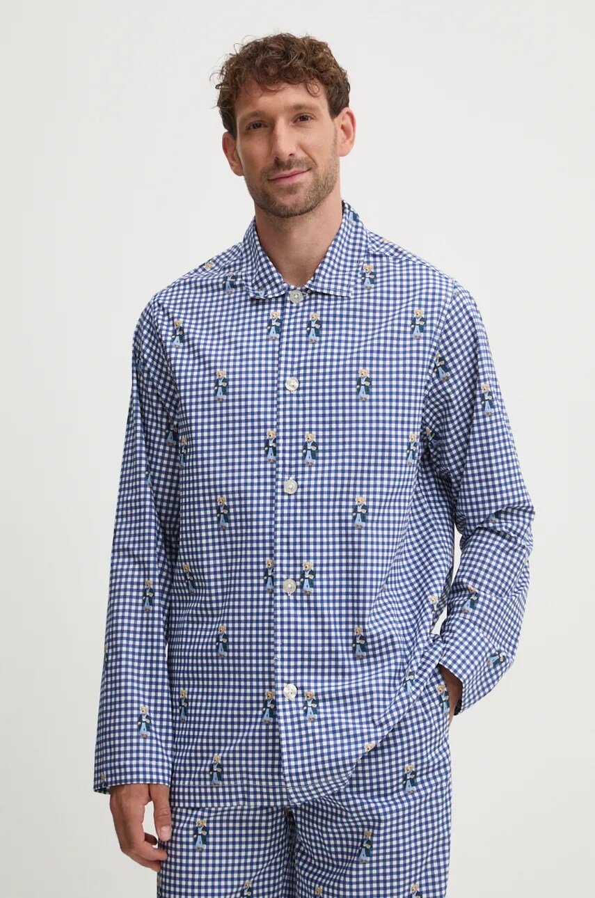 Levně Bavlněné pyžamo Polo Ralph Lauren tmavomodrá barva