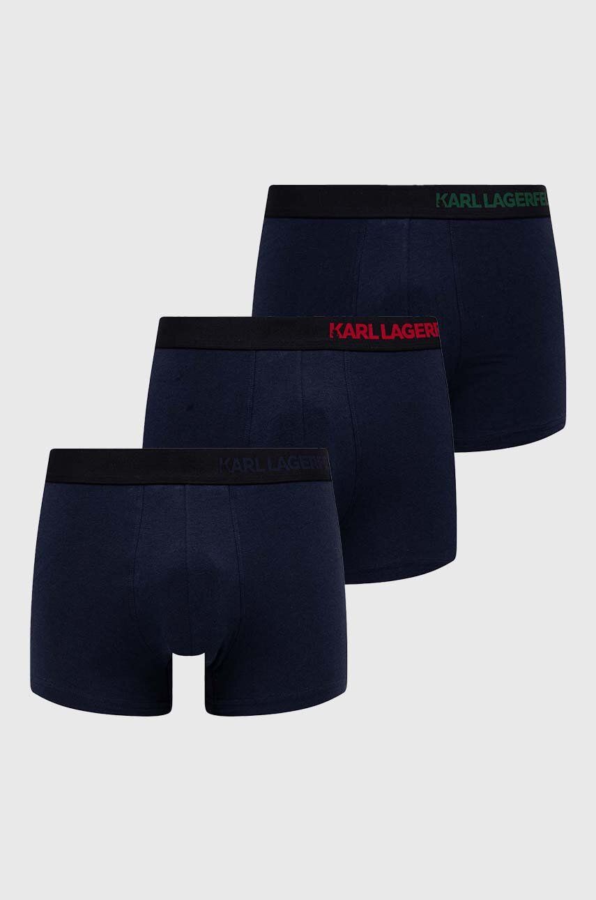 Karl Lagerfeld boxeri 3-pack barbati, culoarea albastru marin 3-PACK imagine noua