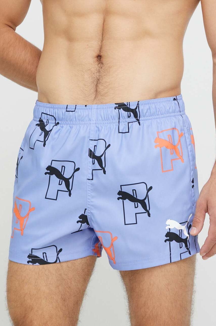 Μαγιό Puma Cat Logo χρώμα: μοβ