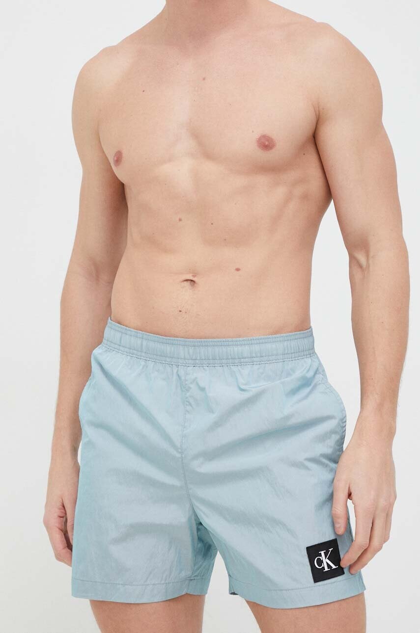 

Плувни шорти Calvin Klein в синьо, Син