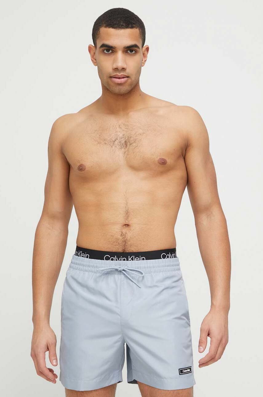 

Плувни шорти Calvin Klein в сиво, Сив
