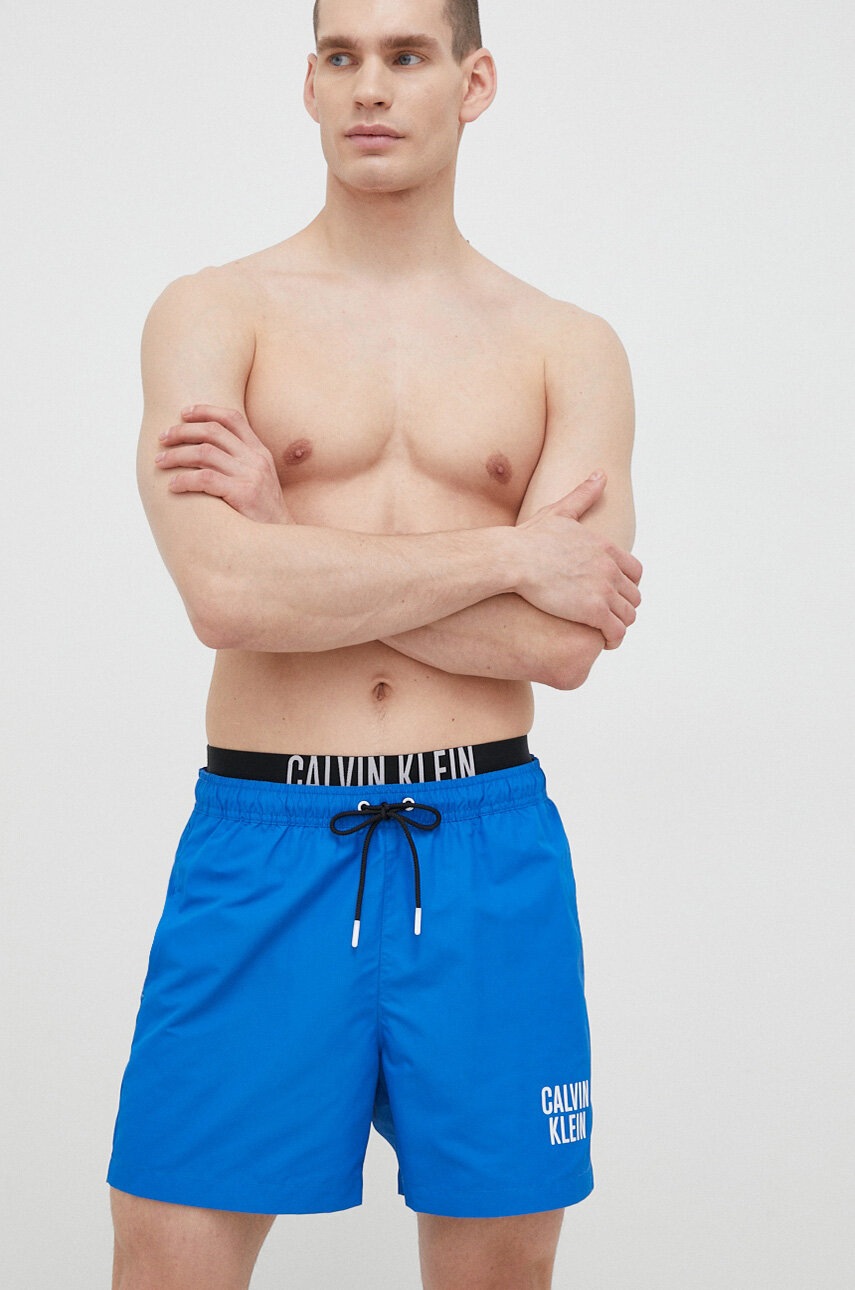 

Плувни шорти Calvin Klein в синьо, Син
