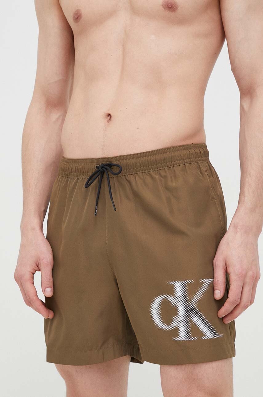 Σορτς κολύμβησης Calvin Klein χρώμα: πράσινο