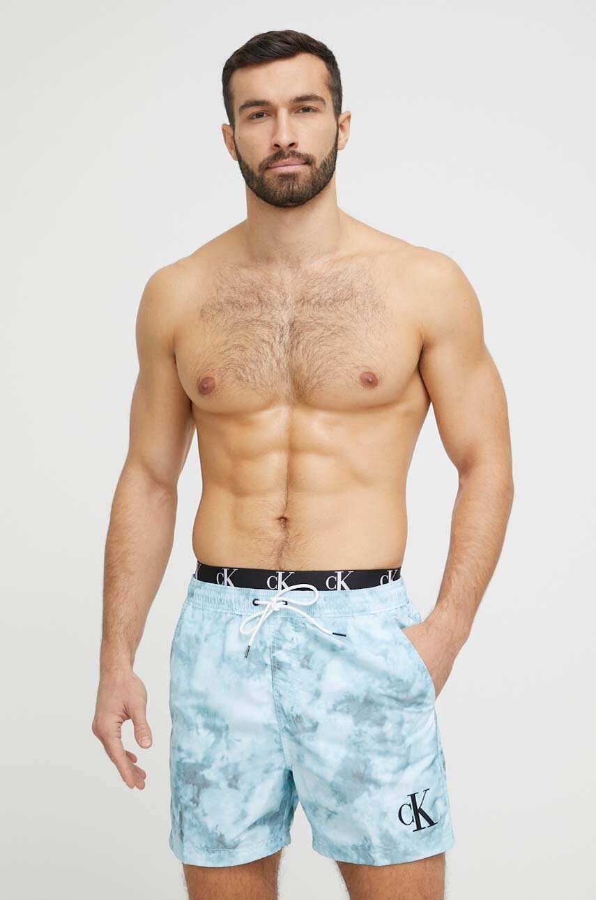 

Плувни шорти Calvin Klein в синьо, Син