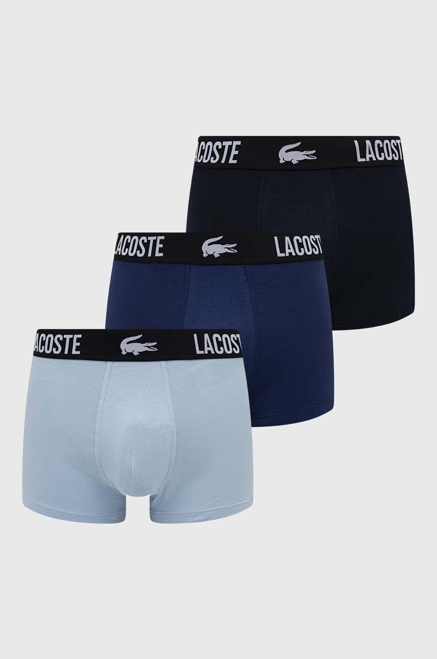 Lacoste boxeri 3-pack barbati, culoarea albastru marin