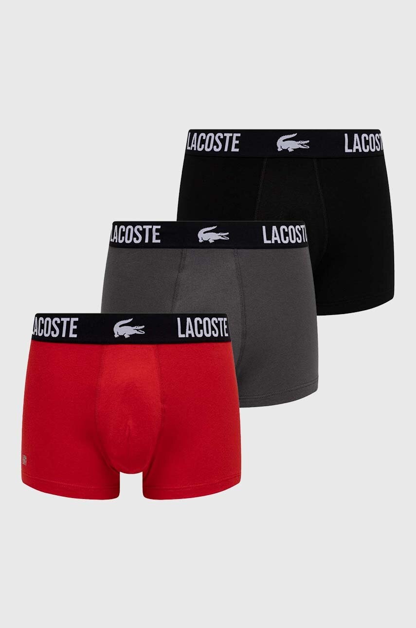 Lacoste boxeri 3-pack barbati, culoarea negru