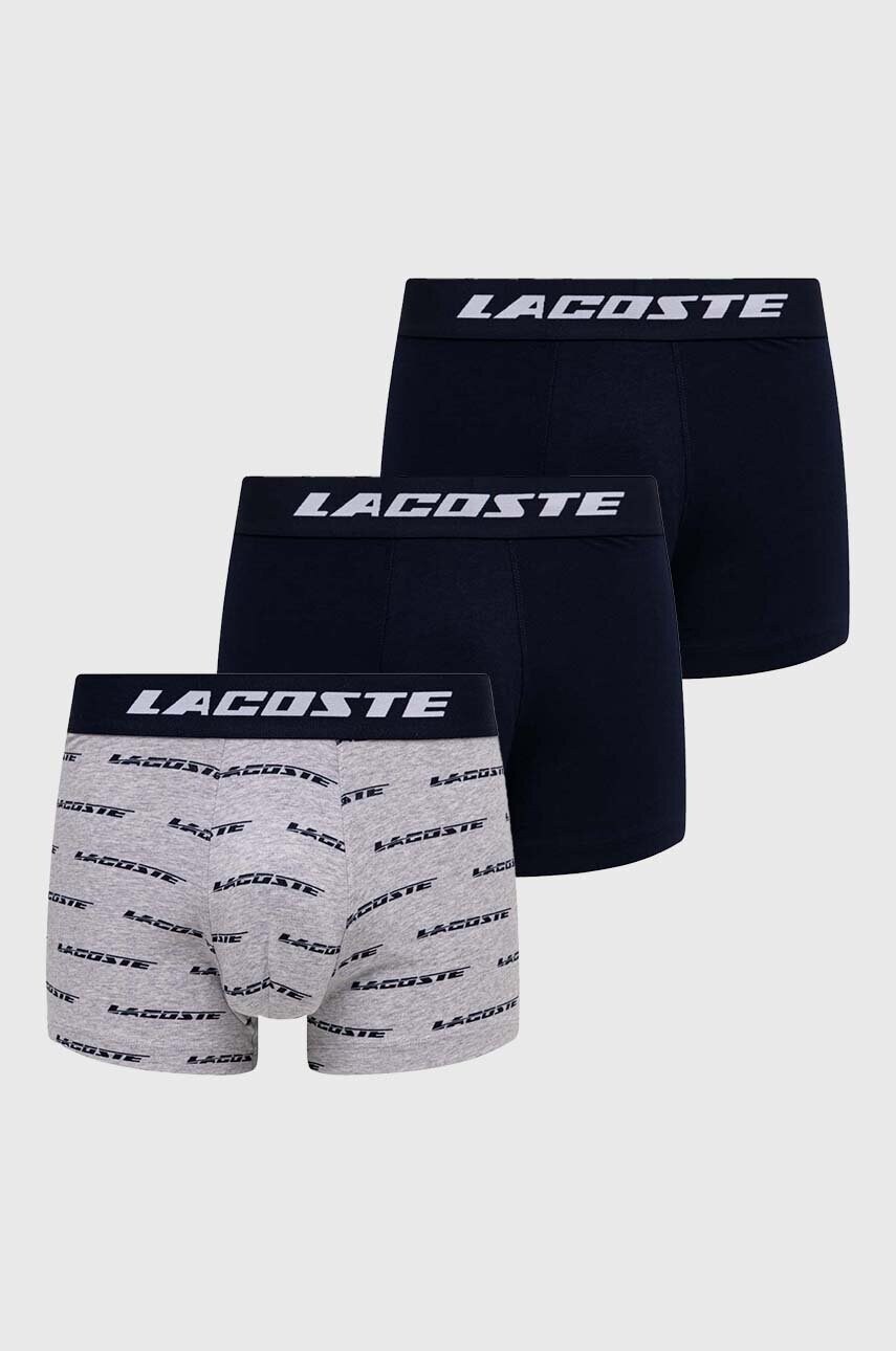 

Боксеры Lacoste 3 шт мужские цвет серый