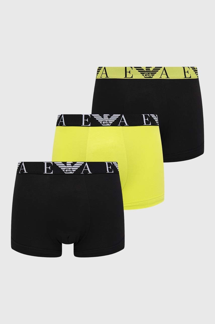 

Боксерки Emporio Armani Underwear (3 броя) в черно, Черен