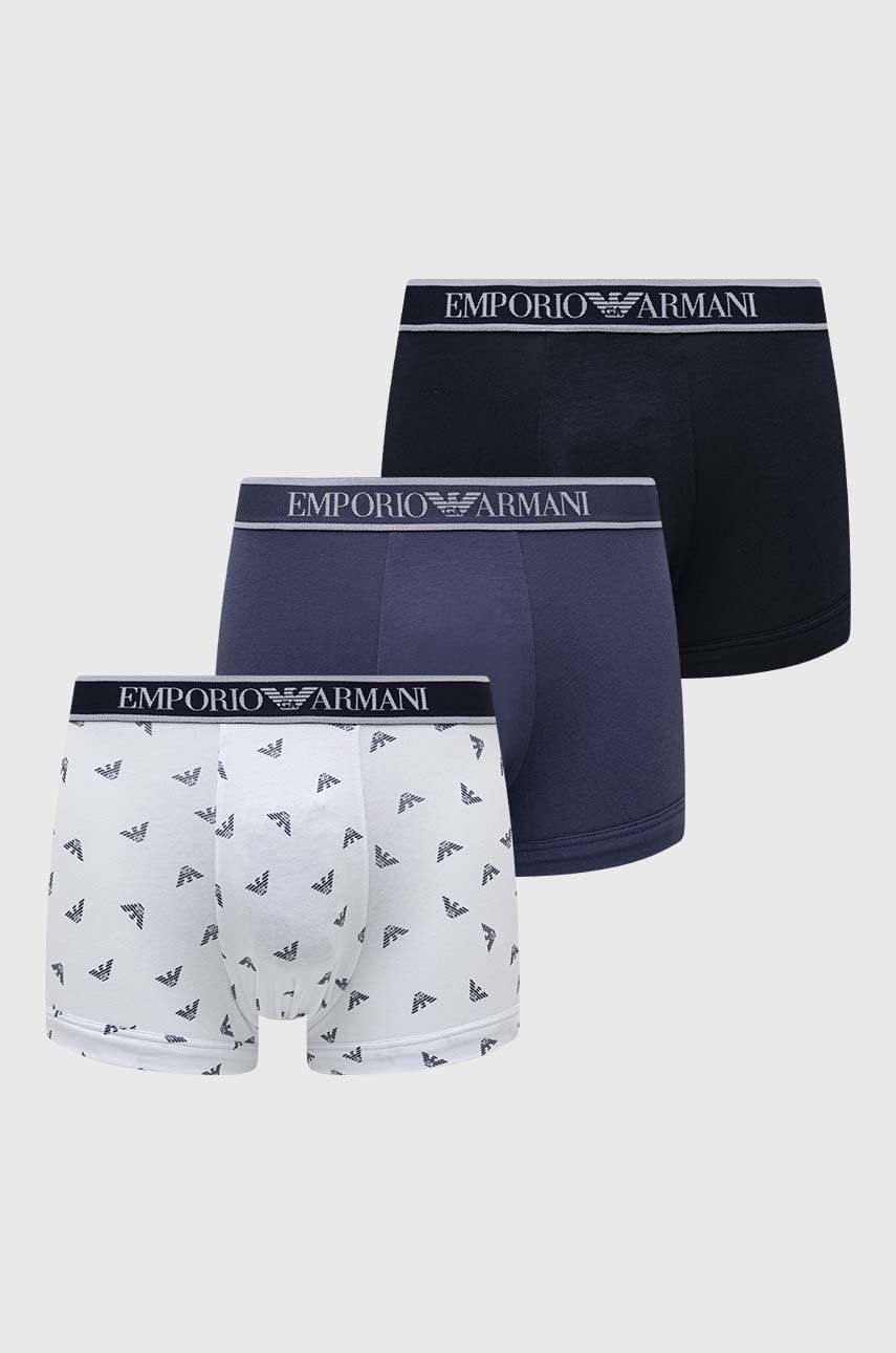 Emporio Armani Underwear boxeri 3-pack barbati, culoarea albastru marin (3-pack) imagine noua