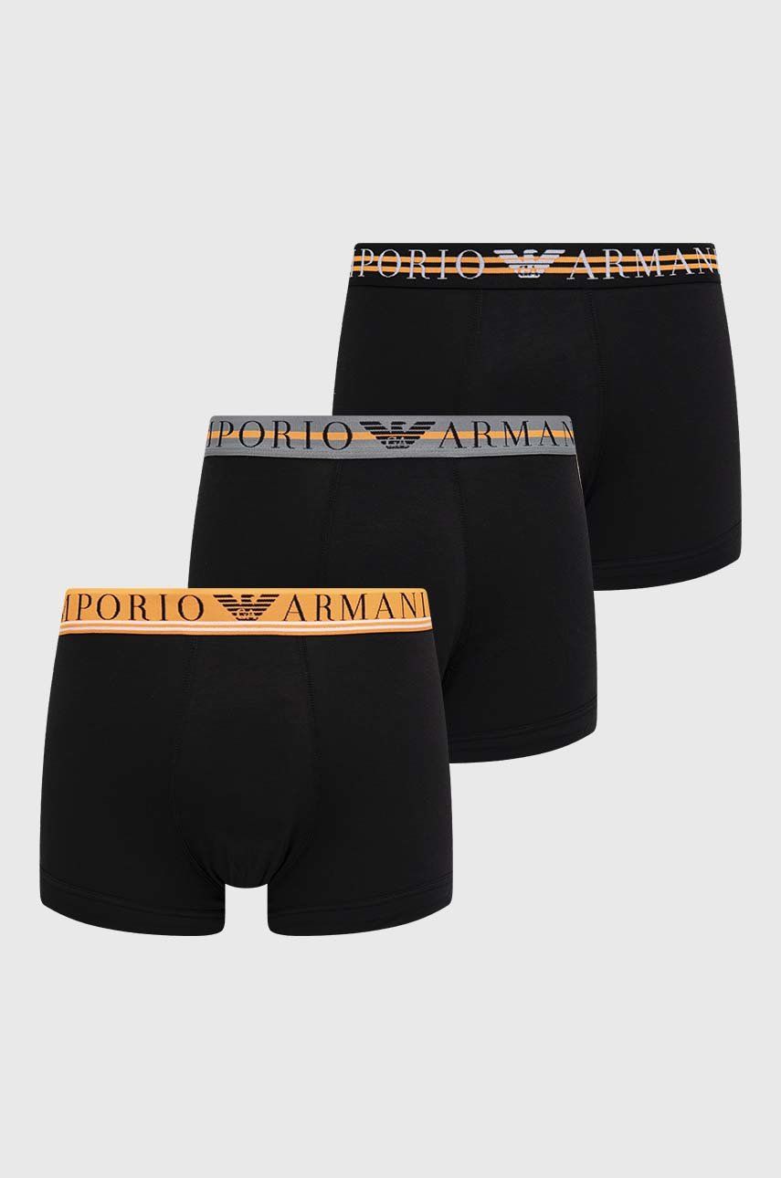 Emporio Armani Underwear boxeri 3-pack barbati, culoarea negru (3-pack) imagine noua