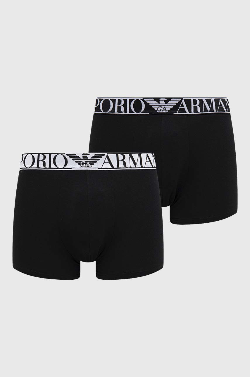 Emporio Armani Underwear boxeri 2-pack barbati, culoarea negru (2-pack) imagine noua